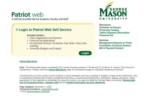 patriot web gmu|my gmu login.